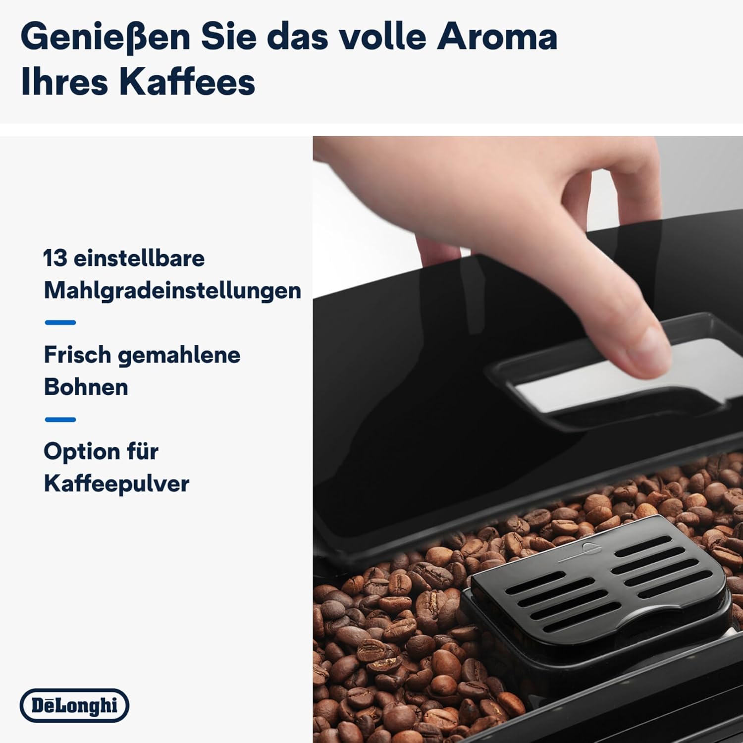 De'Longhi Magnifica S ECAM 22.110.B Kaffeevollautomat, Schwarz/Silber