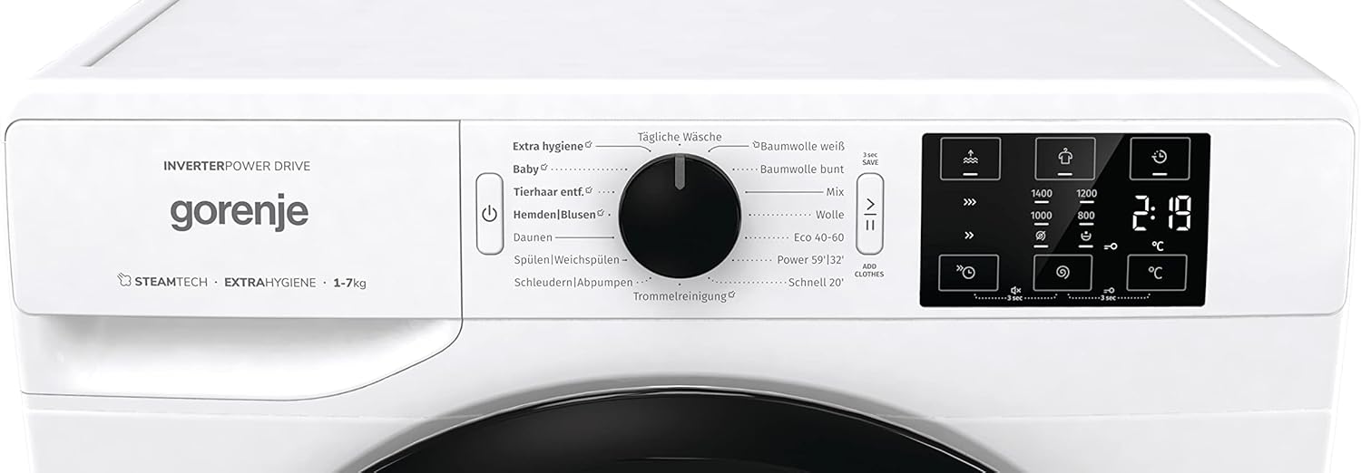 Gorenje WAM 74 SAP Waschmaschine mit Dampffunktion / 7 kg / Kindersicherung / Weiß