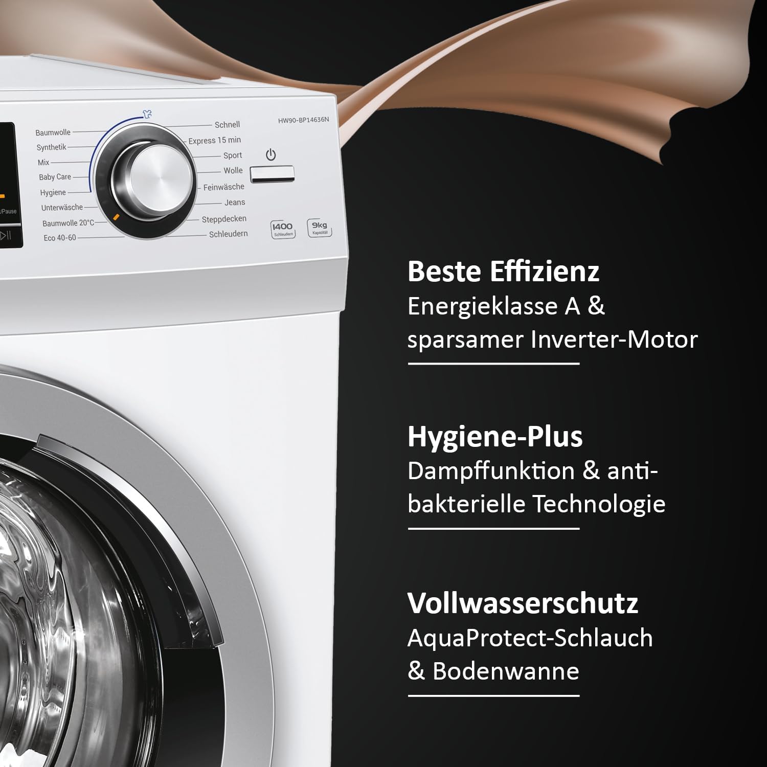 Haier SERIES 636 HW100-BP14636N I Trommelwaschmaschine 10kg I Waschmaschine