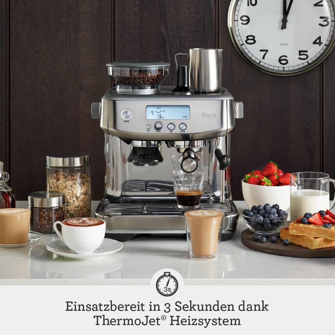 Sage - The Barista Pro - Kaffeevollautomat mit manuellem Milchaufschäumer - Gebürsteter Edelstah