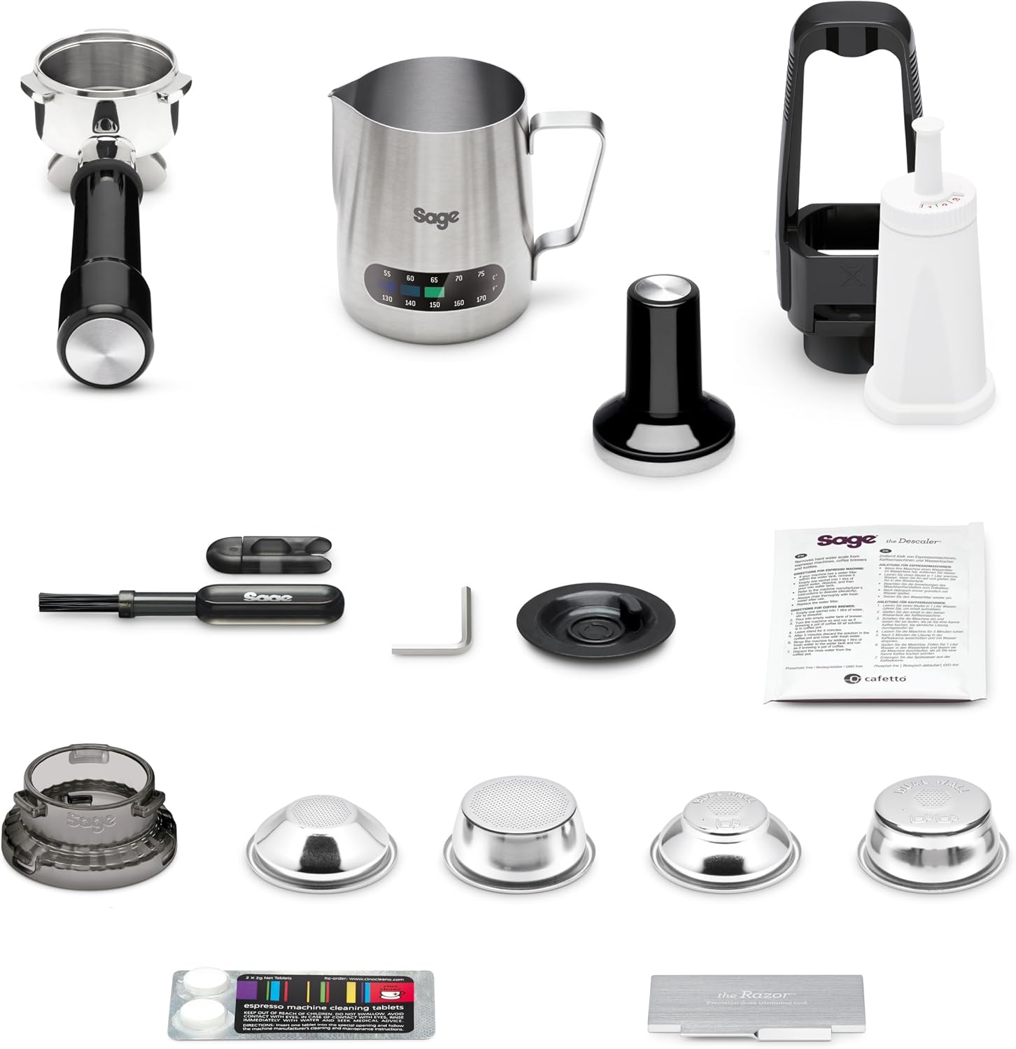Sage - The Barista Express - Espressomachine mit manuellem Milchaufschäumer - Schwarzer Trüffel