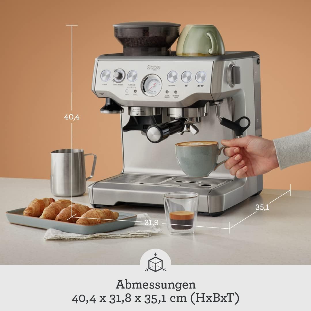 Sage - The Barista Express - Espressomaschine mit manuellem Milchaufschäumer - Schwarzer Trüffel