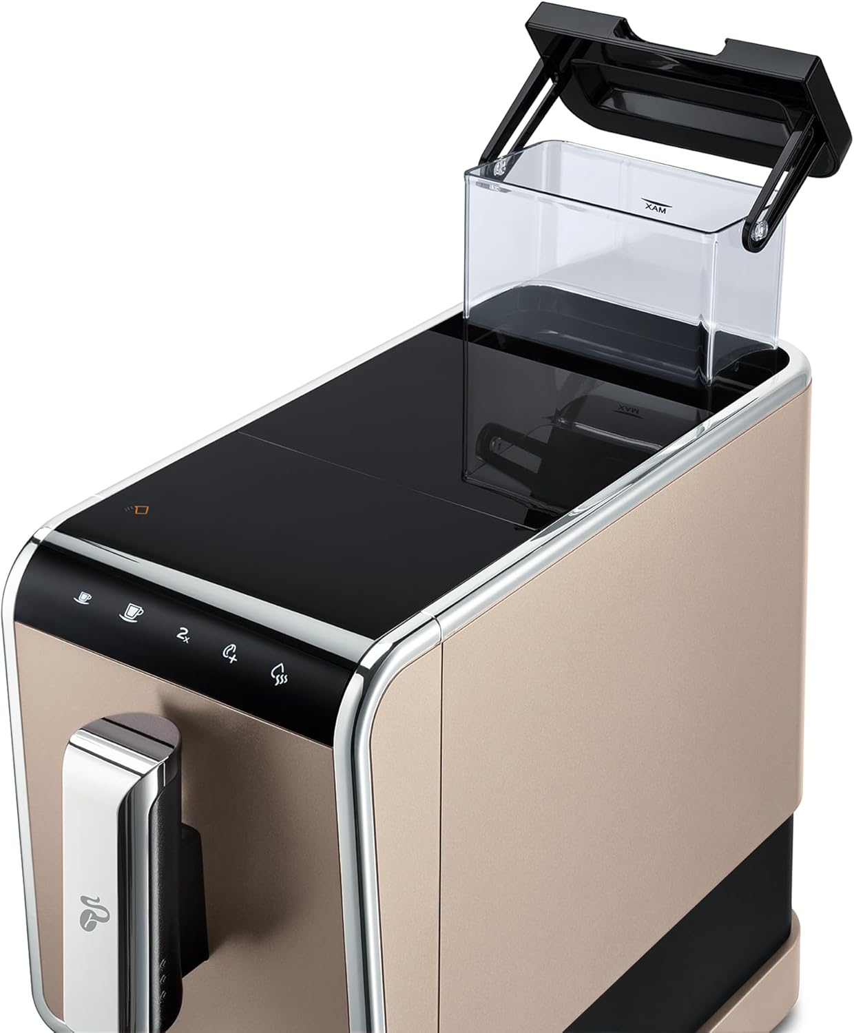 Tchibo Kaffeevollautomat Esperto Caffè für Caffè Crema und Espresso, Metallic Sand - INKLUSIVE Kaffeeprobierset GRATIS