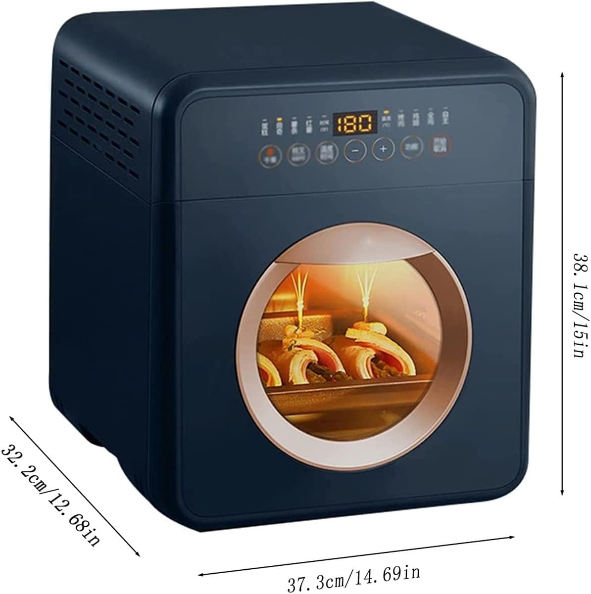 Luftfritteuse, 1500 W, Heissofen für den Haushalt, 11,8 Gallonen, intelligente Kartoffelchips Maschine mit großer Kapazität, mit 7 personalisierten Voreinstellungen, Vorheizen