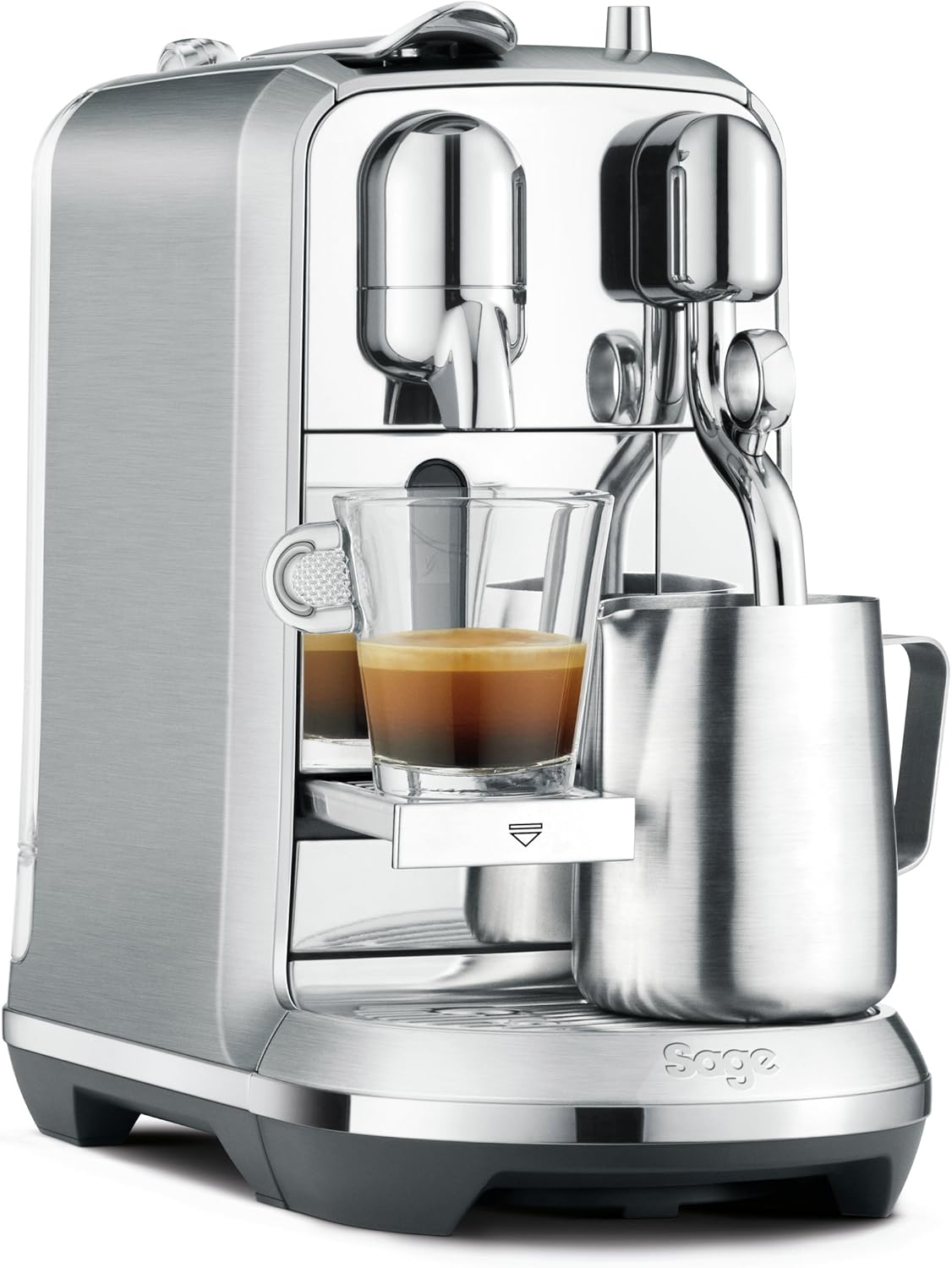Sage Nespresso SNE800BSS the Creatista Plus Kaffeekapselmaschine, Gebürstetes Edelstahl