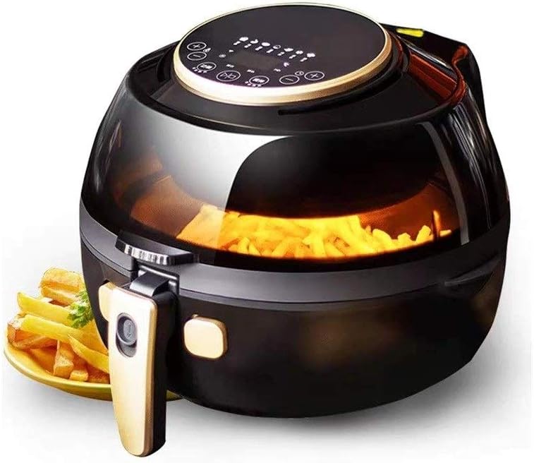 AJIEYMXD Die Luftfritteuse mit Einstellbarer Temperatur-Turmfritteuse verfügt über EIN schnelles Luftzirkulationssystem, das ölfreies und fettarmes Kochen stabilisiert
