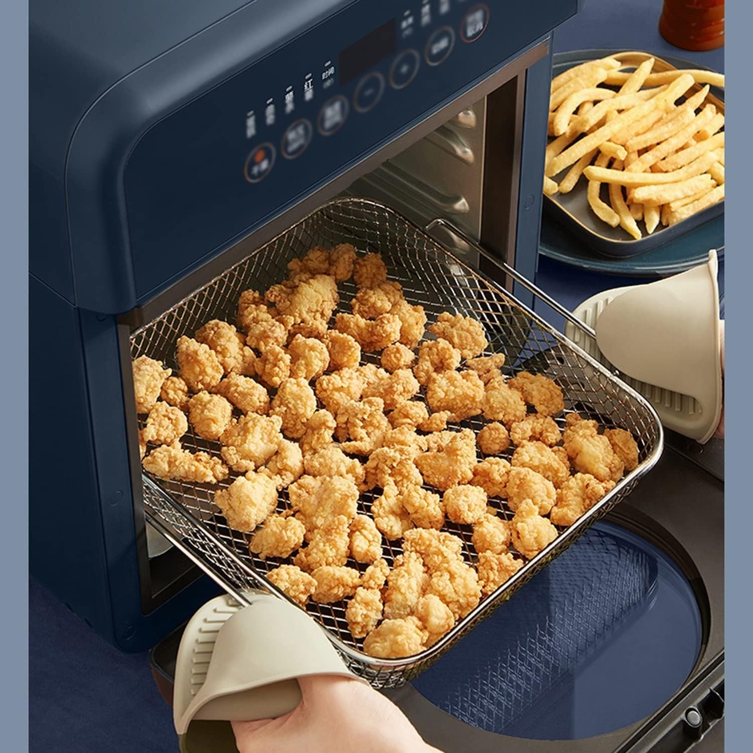 Luftfritteuse, 1500 W, Heissofen für den Haushalt, 11,8 Gallonen, intelligente Kartoffelchips Maschine mit großer Kapazität, mit 7 personalisierten Voreinstellungen, Vorheizen