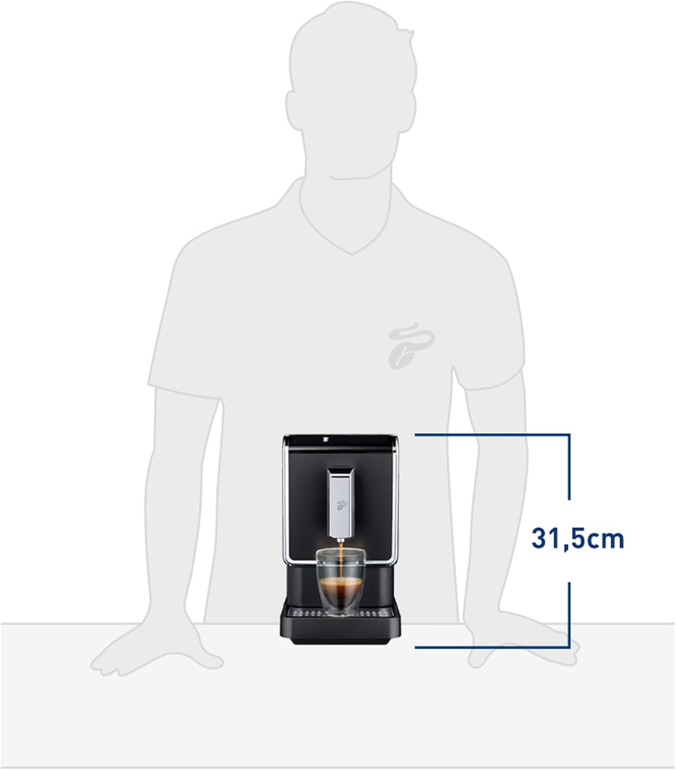 Tchibo Kaffeevollautomat Esperto Caffè für Caffè Crema und Espresso, Metallic Sand - INKLUSIVE Kaffeeprobierset GRATIS