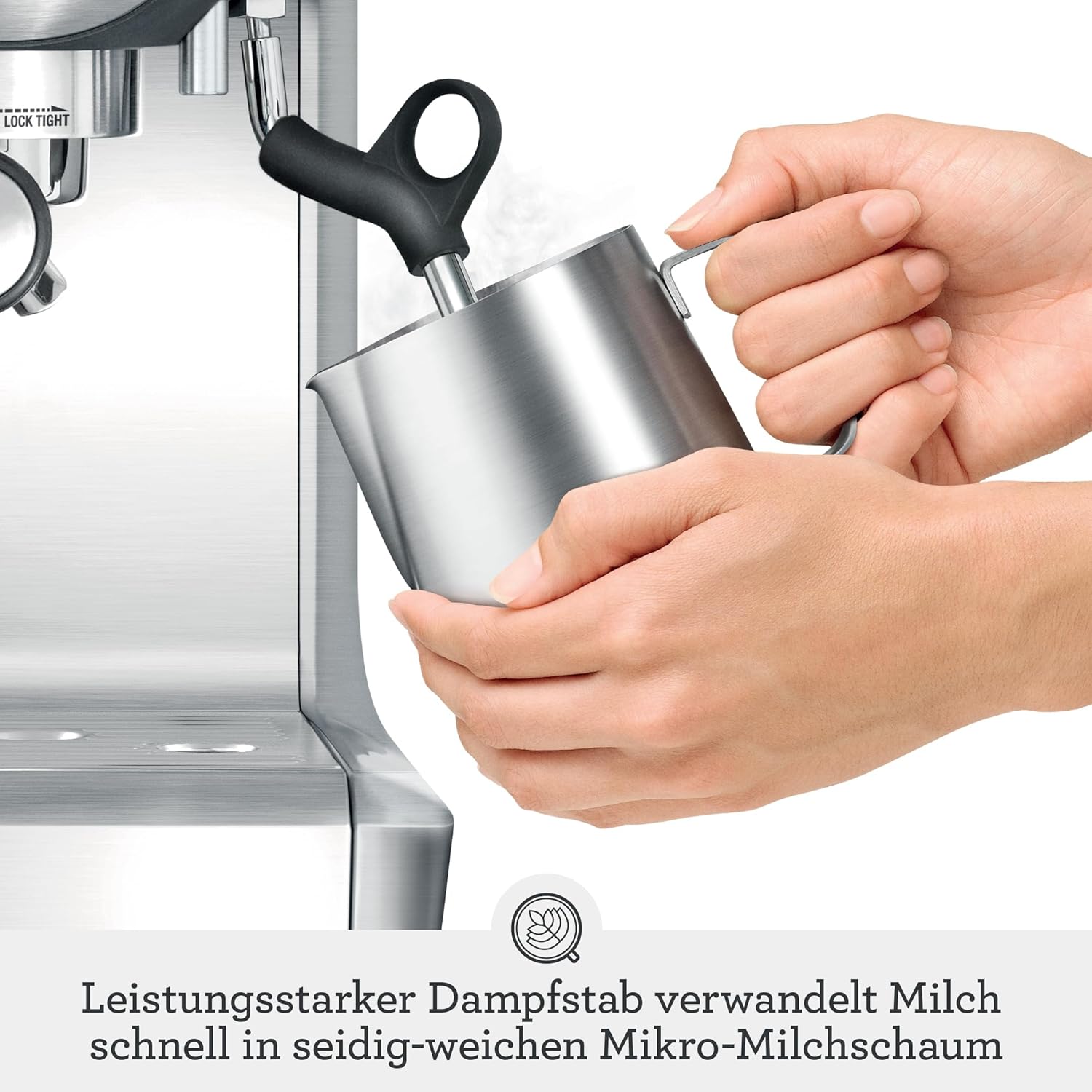 Sage - The Barista Express - Espressomaschine mit manuellem Milchaufschäumer - Schwarzer Trüffel
