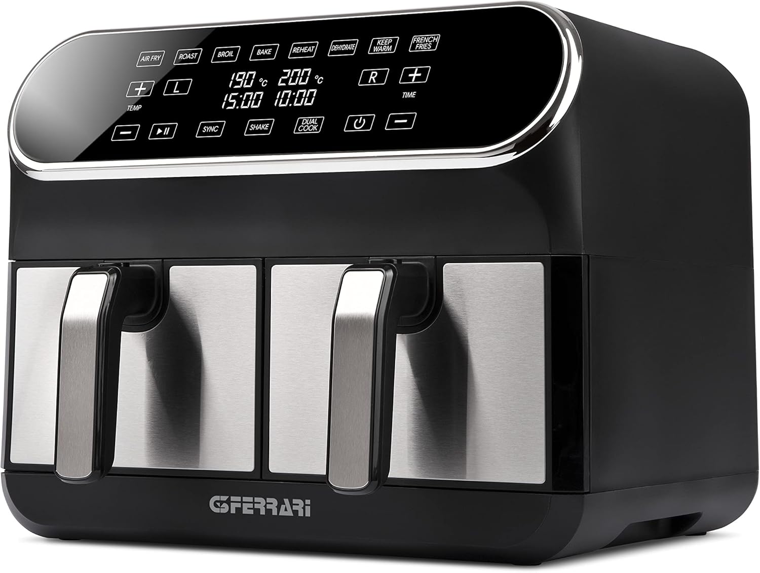 G3 Ferrari G10150 Fritteuse Duo, Doppelluftfritteuse, 8 Liter, 1700 W