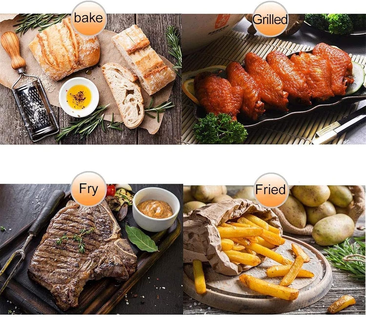 Backofen, Luftfritteusen, Fritteusen, Toastofen, Dörrgerät, mit 8 Voreinstellungen, inklusive Zubehör, zum Frittieren, Braten, Braten, Backen, gesund ohne Öl, 10L, schwarz für alle Familien