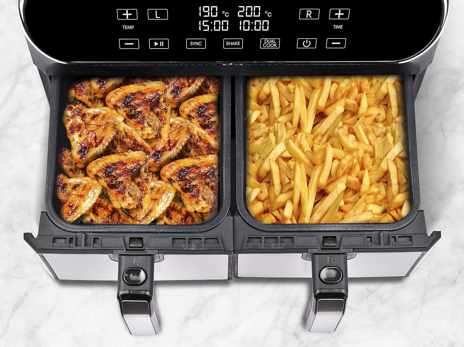 G3 Ferrari G10150 Fritteuse Duo, Doppelluftfritteuse, 8 Liter, 1700 W