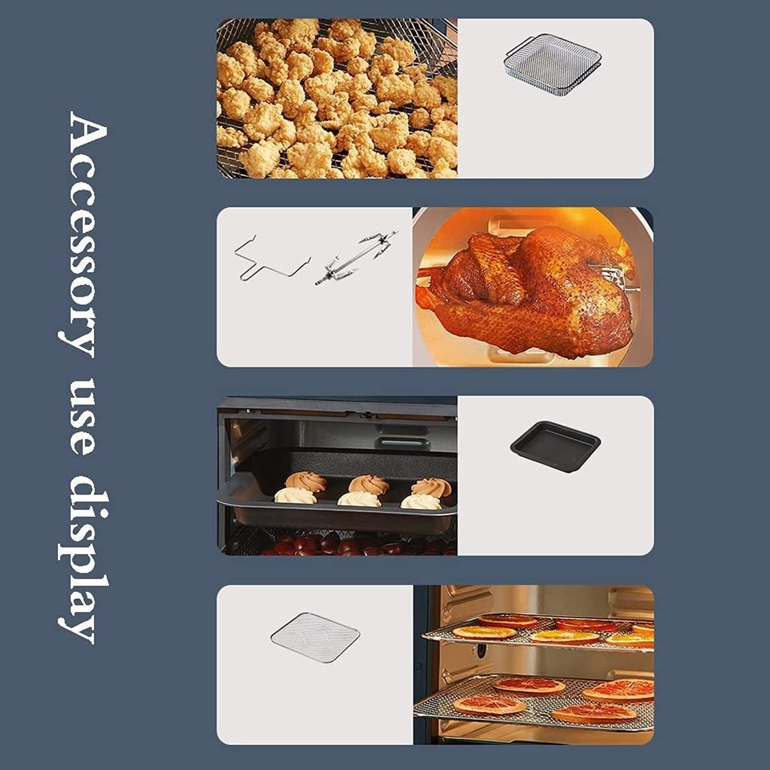 Luftfritteuse, 1500 W, Heissofen für den Haushalt, 11,8 Gallonen, intelligente Kartoffelchips Maschine mit großer Kapazität, mit 7 personalisierten Voreinstellungen, Vorheizen
