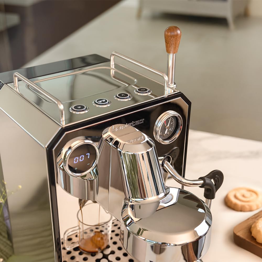 Cecotec Espresso-Kaffeemaschine Barista Baristeo Intima, professionelle Barista-Espressomaschine, Vorbrüh-System, 15 Bar Pumpe, einfaches Befüllen, 1,7L Wassertank und Tassenwärmer