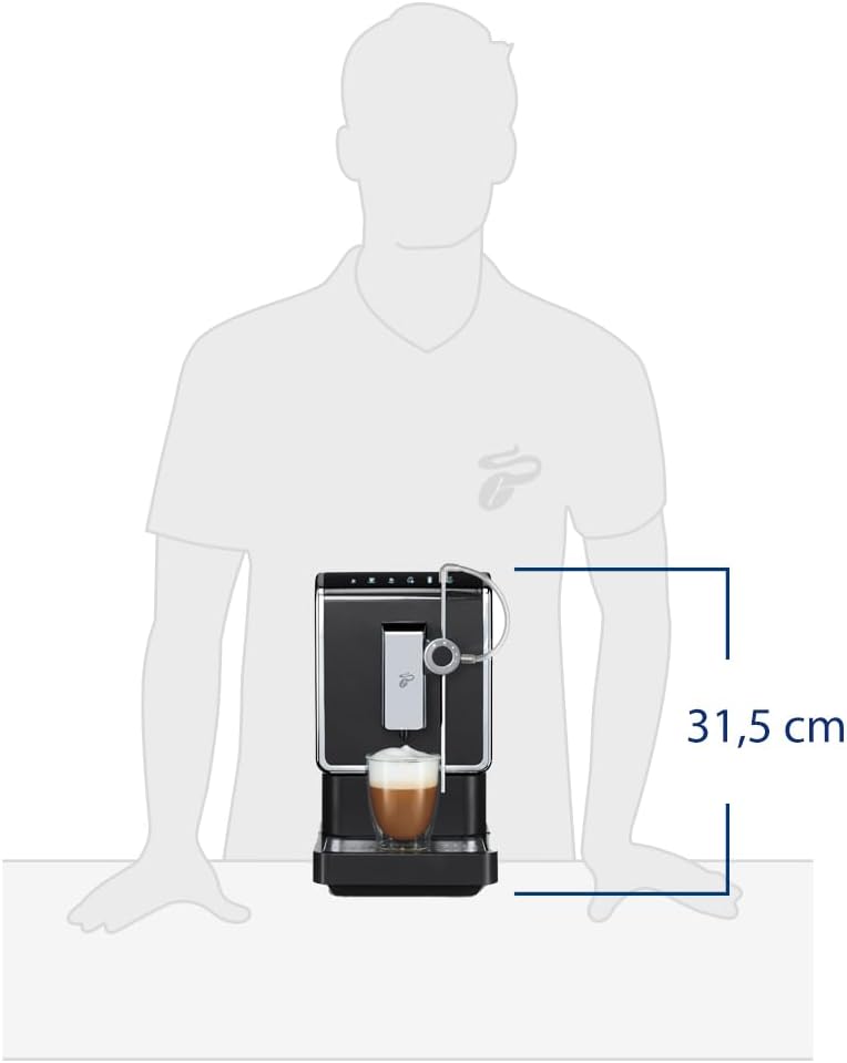 Tchibo Kaffeevollautomat Esperto Pro mit One Touch Funktion für Caffè Crema, Espresso und Milchspezialitäten, Anthrazit