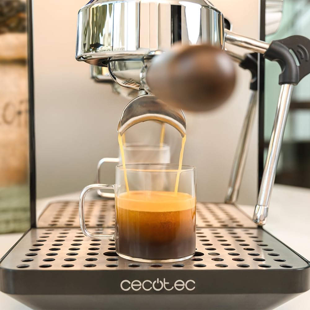 Cecotec Espresso-Kaffeemaschine Barista Baristeo Intima, professionelle Barista-Espressomaschine, Vorbrüh-System, 15 Bar Pumpe, einfaches Befüllen, 1,7L Wassertank und Tassenwärmer