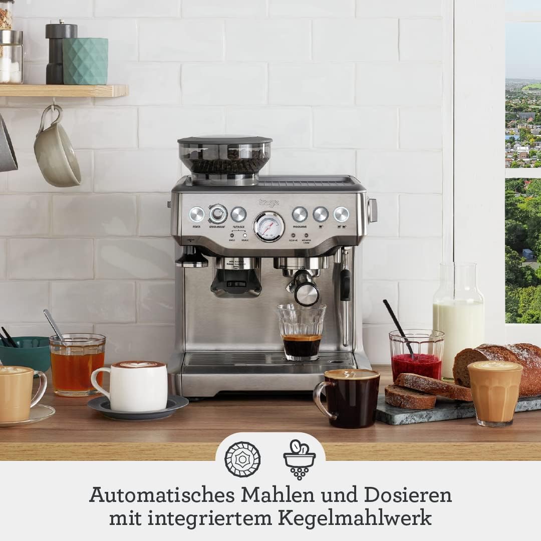 Sage - The Barista Express - Espressomaschine mit manuellem Milchaufschäumer - Schwarzer Trüffel