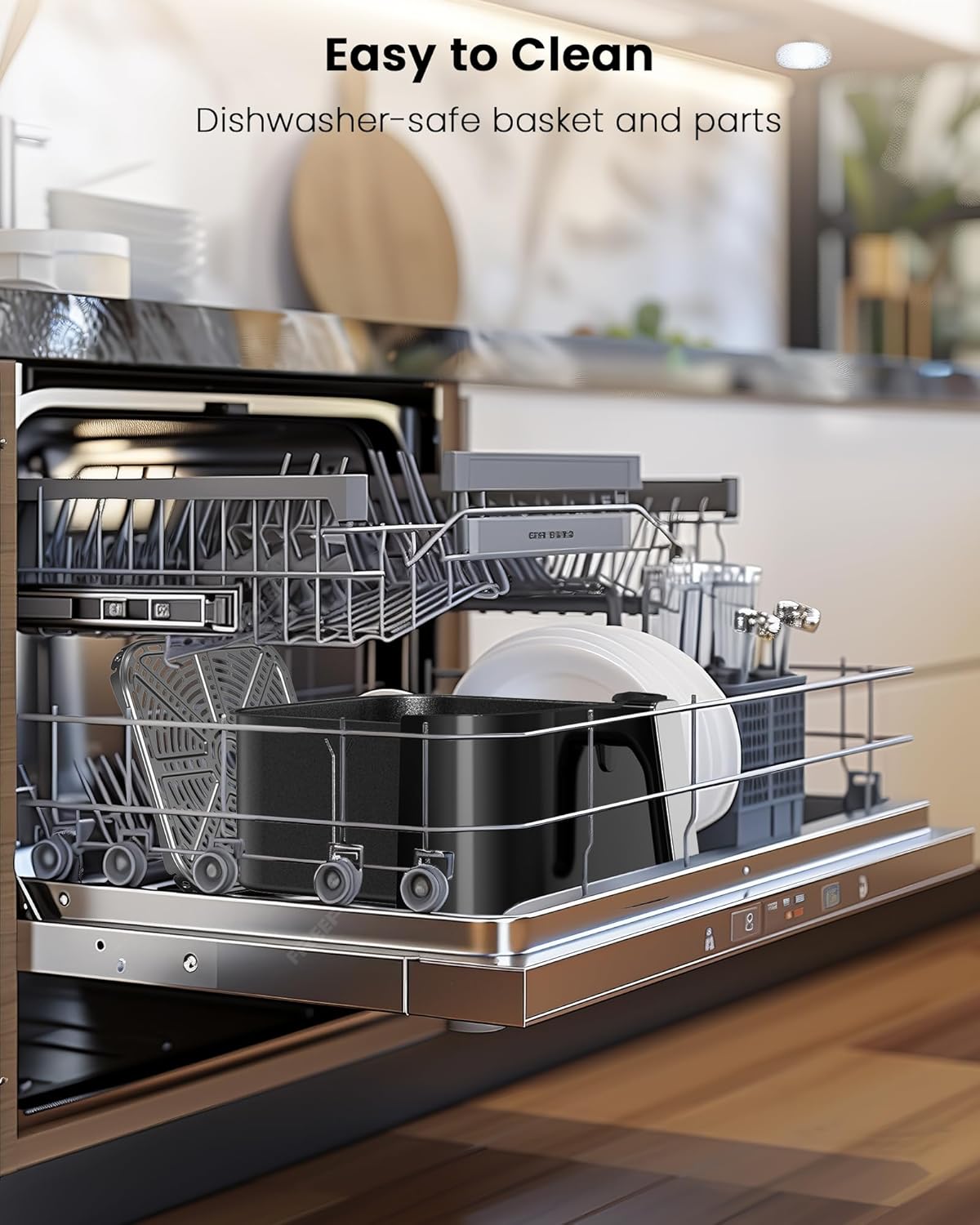 Nuwave Brio Plus Luftfritteuse, 8 Liter, neu und verbessert, neueste PFAS-Intervention, 7 digitale One-Touch-Kochfunktionen zum Frittieren, Backen, Braten, Dörren