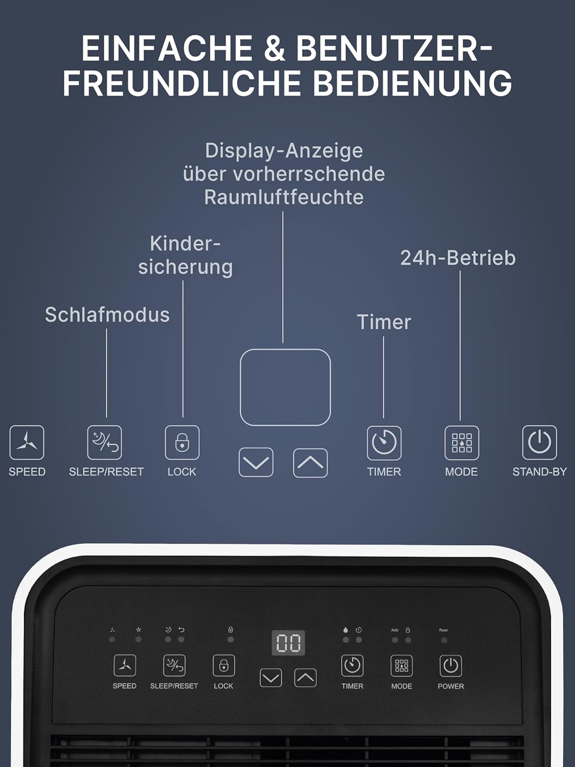 Comedes Demecto 30 eco WiFi – Luftentfeuchter Bautrockner (max. 25 Liter / 24h) Geeignet für alle Räume und Keller bis zu 100m² / 230m³, App-fähig