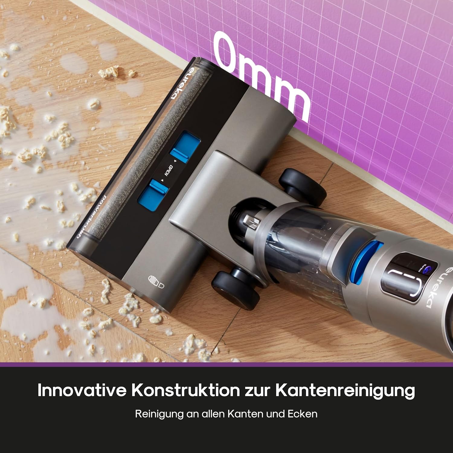 Eureka Rapidwash NEW430 Kabelloser Nass Trockensauger, Staubsauger mit Wischfunktion für mehrere Oberflächen, Tierhaare,LED-Display,Selbstreinigungs- und Trockenfunktion, Sprachnavigation