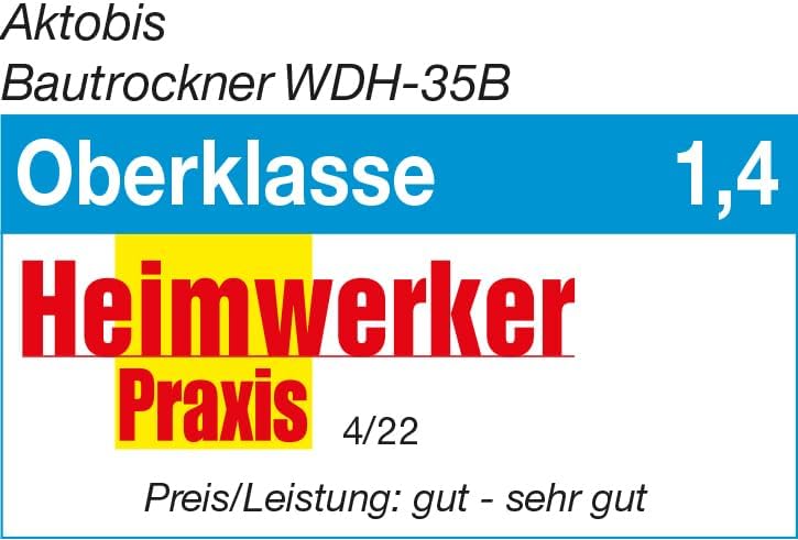 Aktobis Bautrockner, Luftentfeuchter, Entfeuchtungsgerät WDH-35B (bis 42 L/T (Basic))