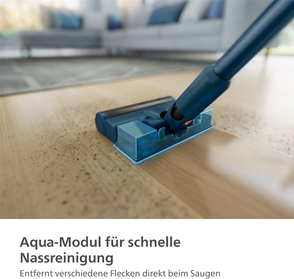 PHILIPS Akku-Staubsauger Kabellos 5000 Series für Tierhaare: Starke Saugkraft auf Teppichen & Hartböden. Multitalent, 60 Min. Laufzeit, LED-Düse, Tierhaar-Düse, Aqua-Modul (XC5142/01)