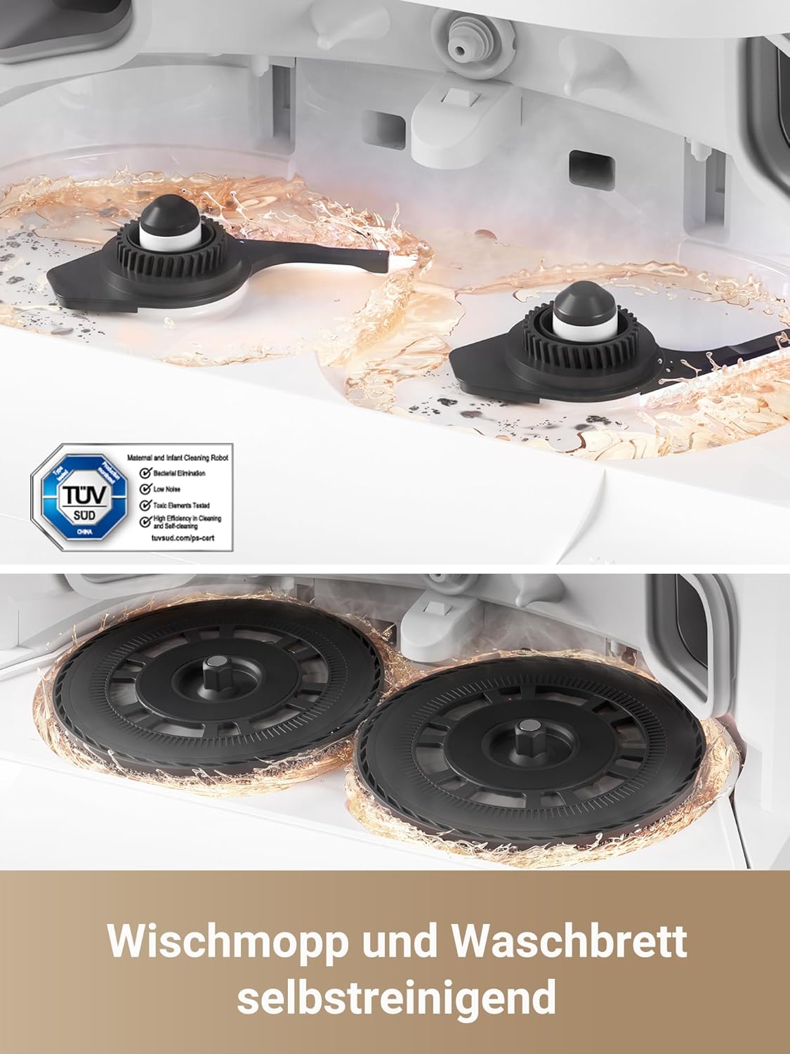 dreame L40 Ultra Saugroboter mit Wischfunktion und Hebarem Wischmopp, ausziehbarer und anhebbarer Seitenbürste, 11.000 Pa Saugleistung, 65 °C Selbstreinigung von Mopp und Waschbrett