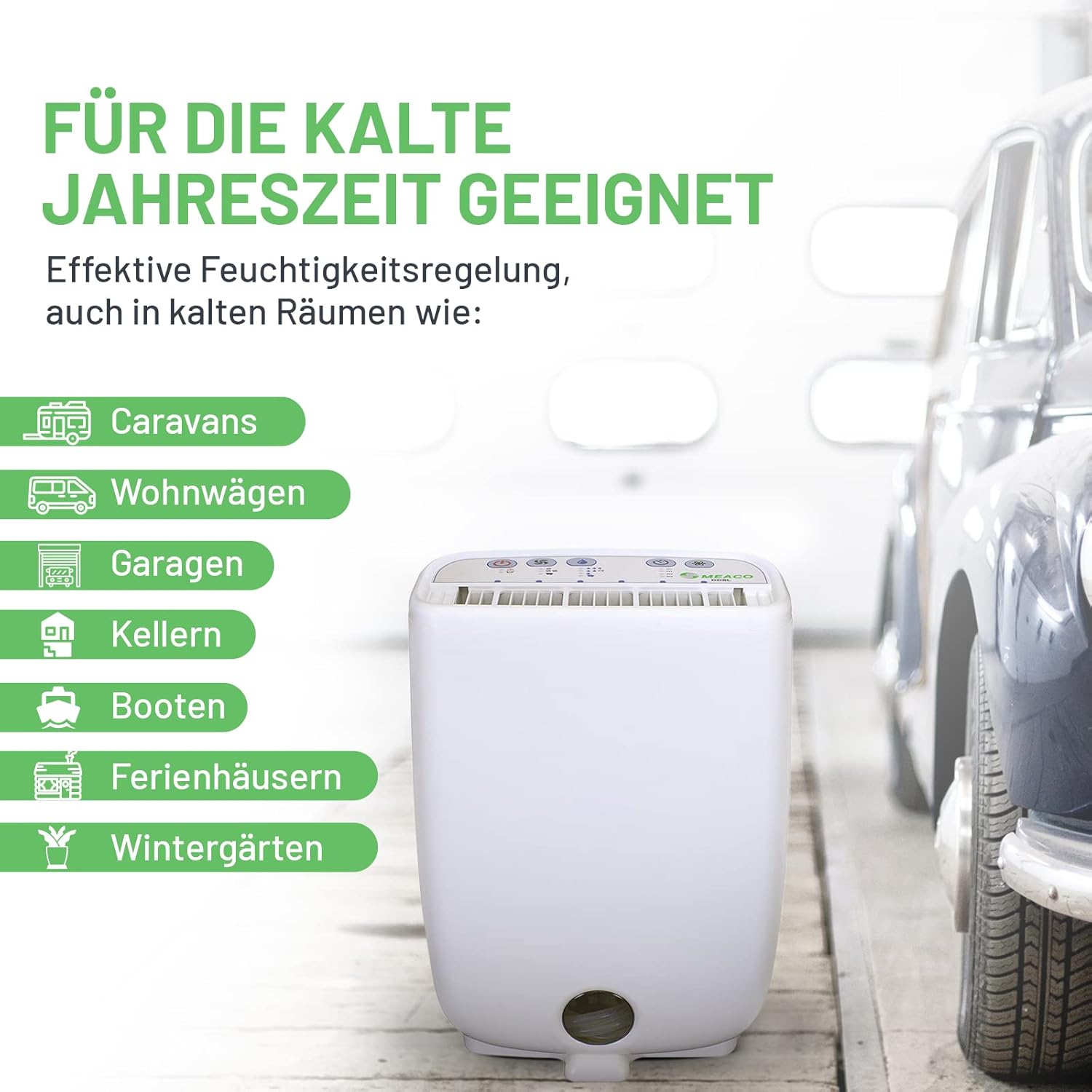 Meaco DD8L Luftentfeuchter, 660 W, 240 V, Weiß, 8L