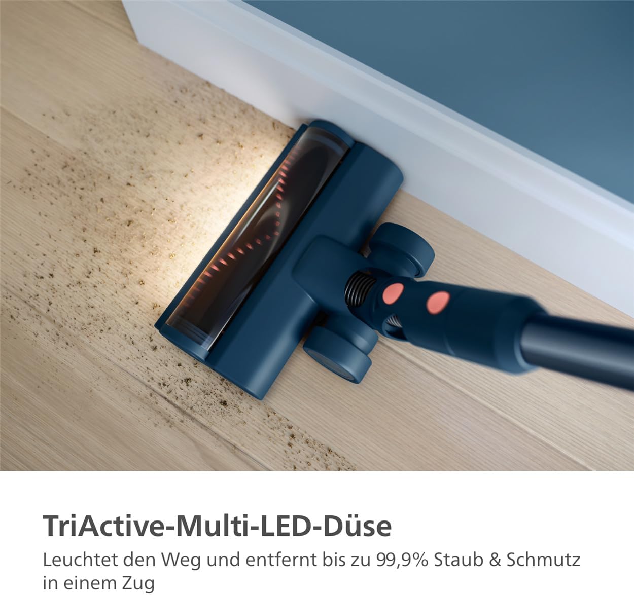 PHILIPS Akku-Staubsauger Kabellos 5000 Series für Tierhaare: Starke Saugkraft auf Teppichen & Hartböden. Multitalent, 60 Min. Laufzeit, LED-Düse, Tierhaar-Düse, Aqua-Modul (XC5142/01)