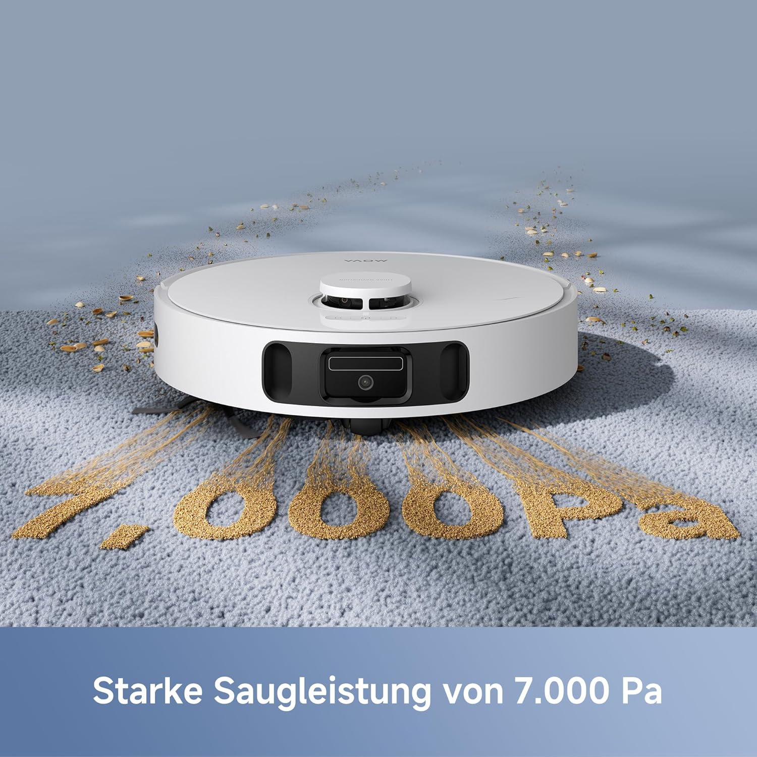 MOVA E30 Ultra Roboterstaubsauger und -wischer mit automatischer Entleerung und Selbstreinigung des Wischers, 7.000Pa Saugleistung, 10,5 mm Wischeranhebung,260 Min,Ultraschall-Teppicherkennung
