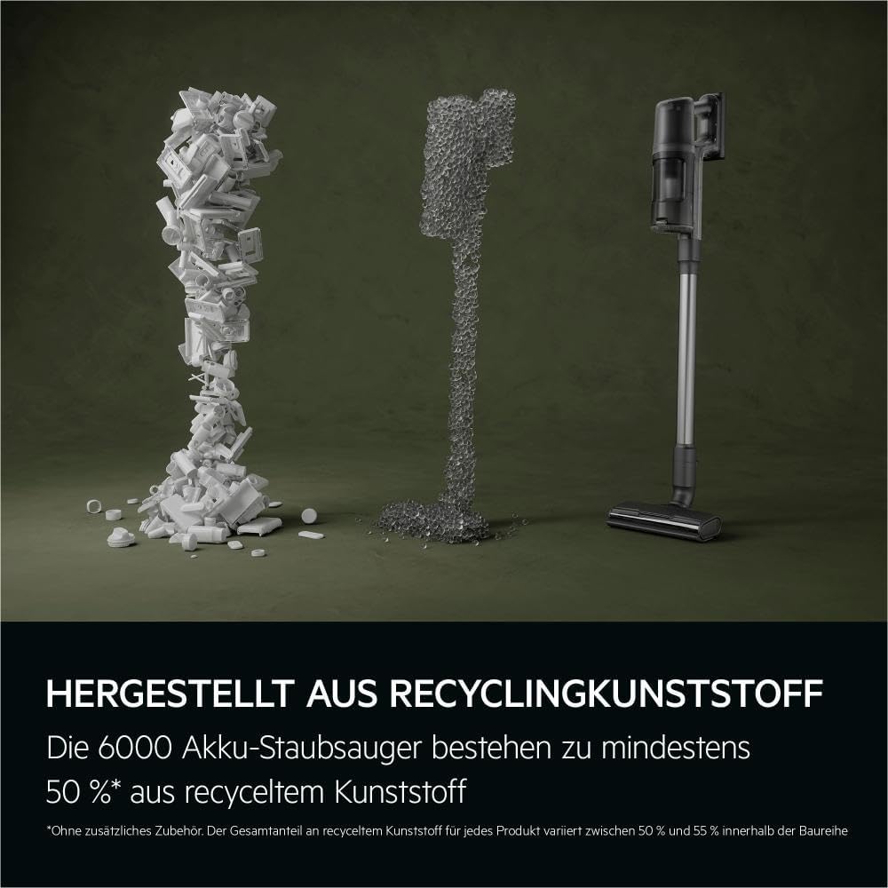 AEG Serie 6000 Akku-Staubsauger / Kabellos / Alle Böden / bis zu 99% Staubaufnahme / bis zu 50 min Laufzeit / Einfache Handhabung / Entnehmbarer 21,6V Akku / Leicht / inkl Zubehör / Weiß / AP61HB21SH