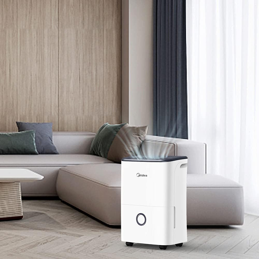 Midea Luftentfeuchter, 20L/24h, Raumgröße ca.100m³(40m²), DF-20DEN7-WF, APP-fähig, 24H Timer, Wassertank 3L, Weiß