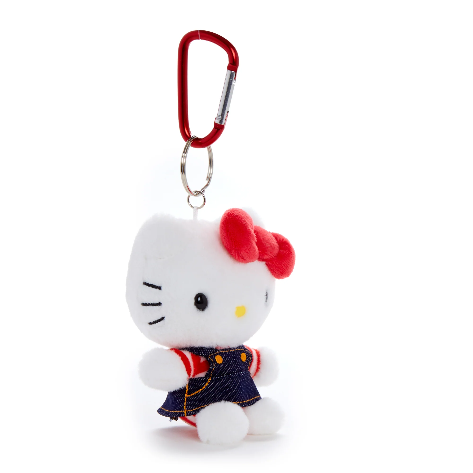 Hello Kitty Plush Mascot Keychain (Denim Jumper)
