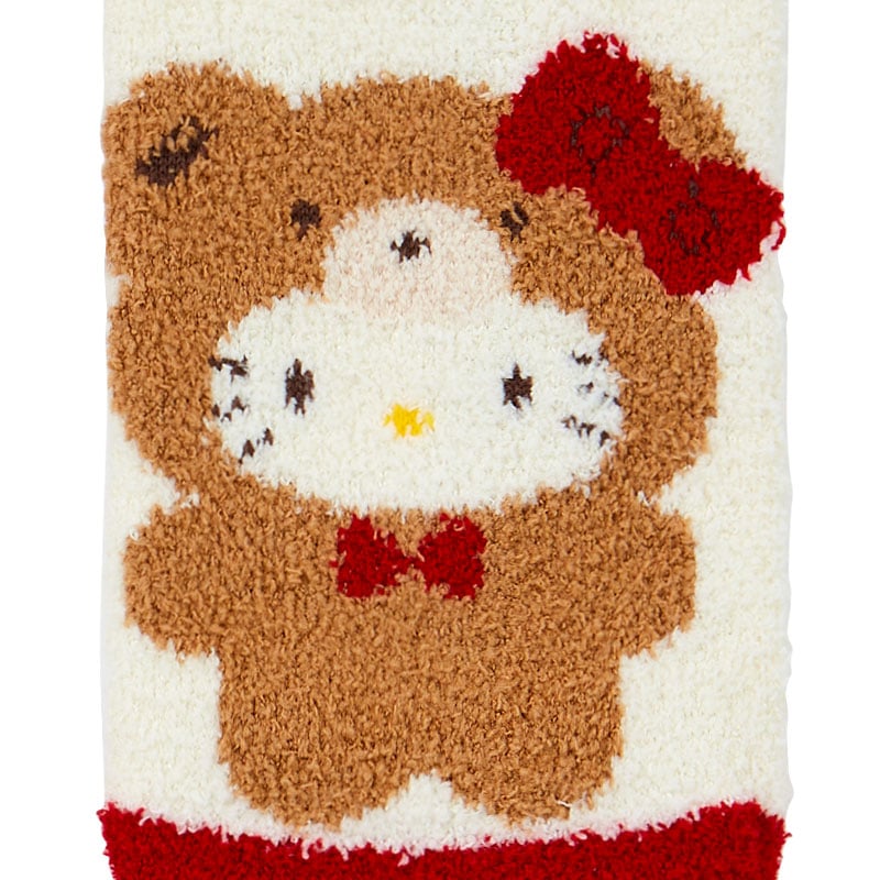 Hello Kitty Teddy Bear Cozy Ankle Socks (Red)
