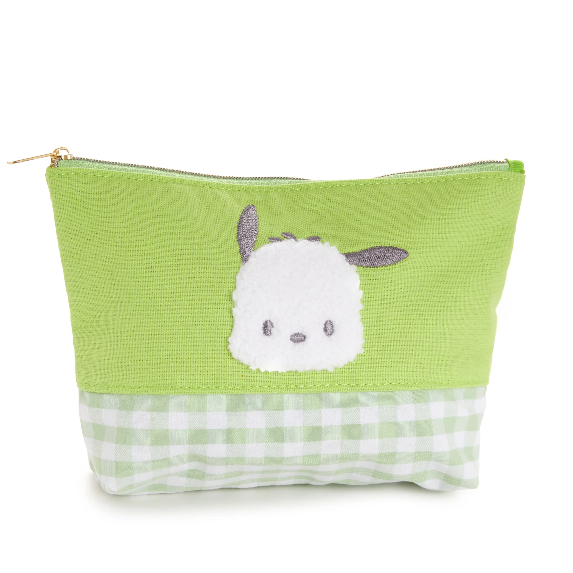 Pochacco Chenille Gingham Zipper Pouch