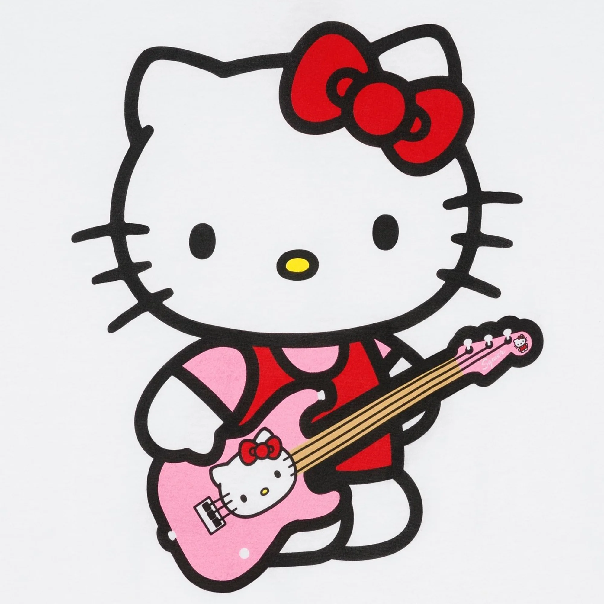 Hello Kitty x Fender White Sleeve Hit Logo Tee