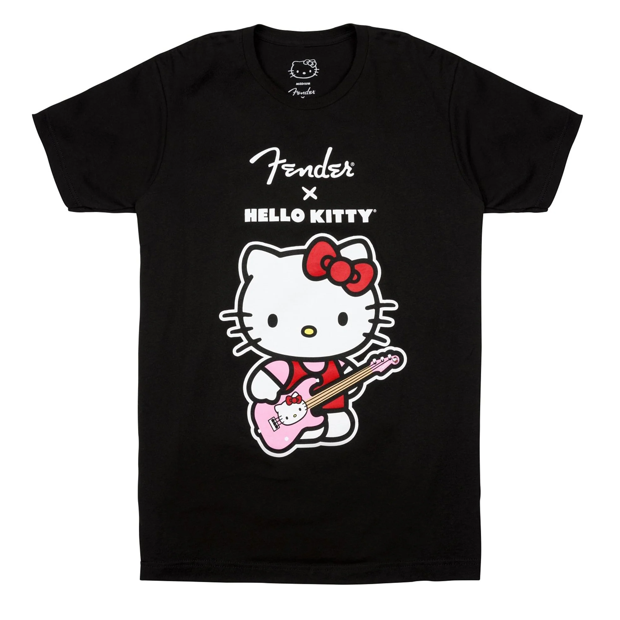 Hello Kitty x Fender Black Front Logo Tee