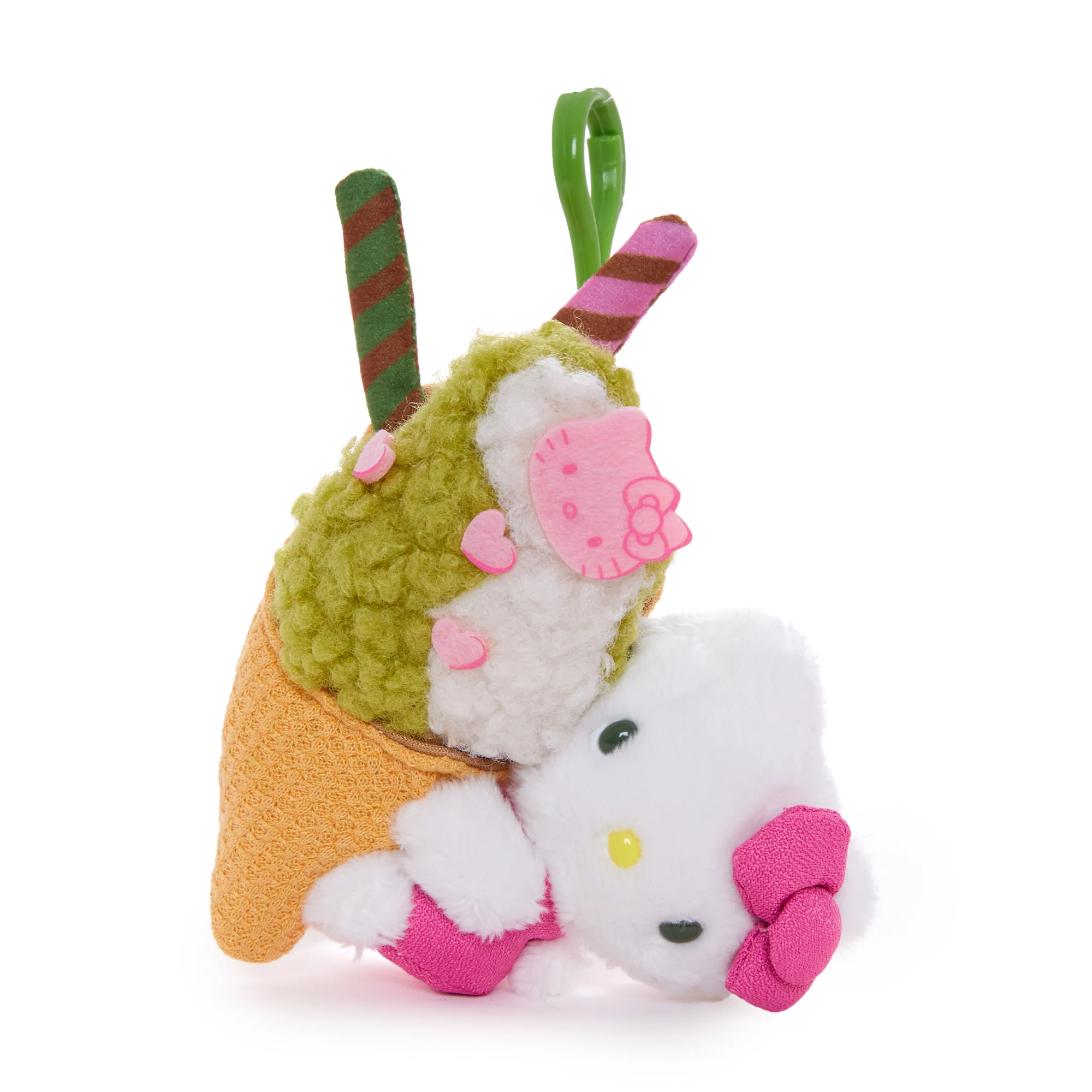 Hello Kitty Ice Cream Mascot Clip (Matcha Sweets Series)