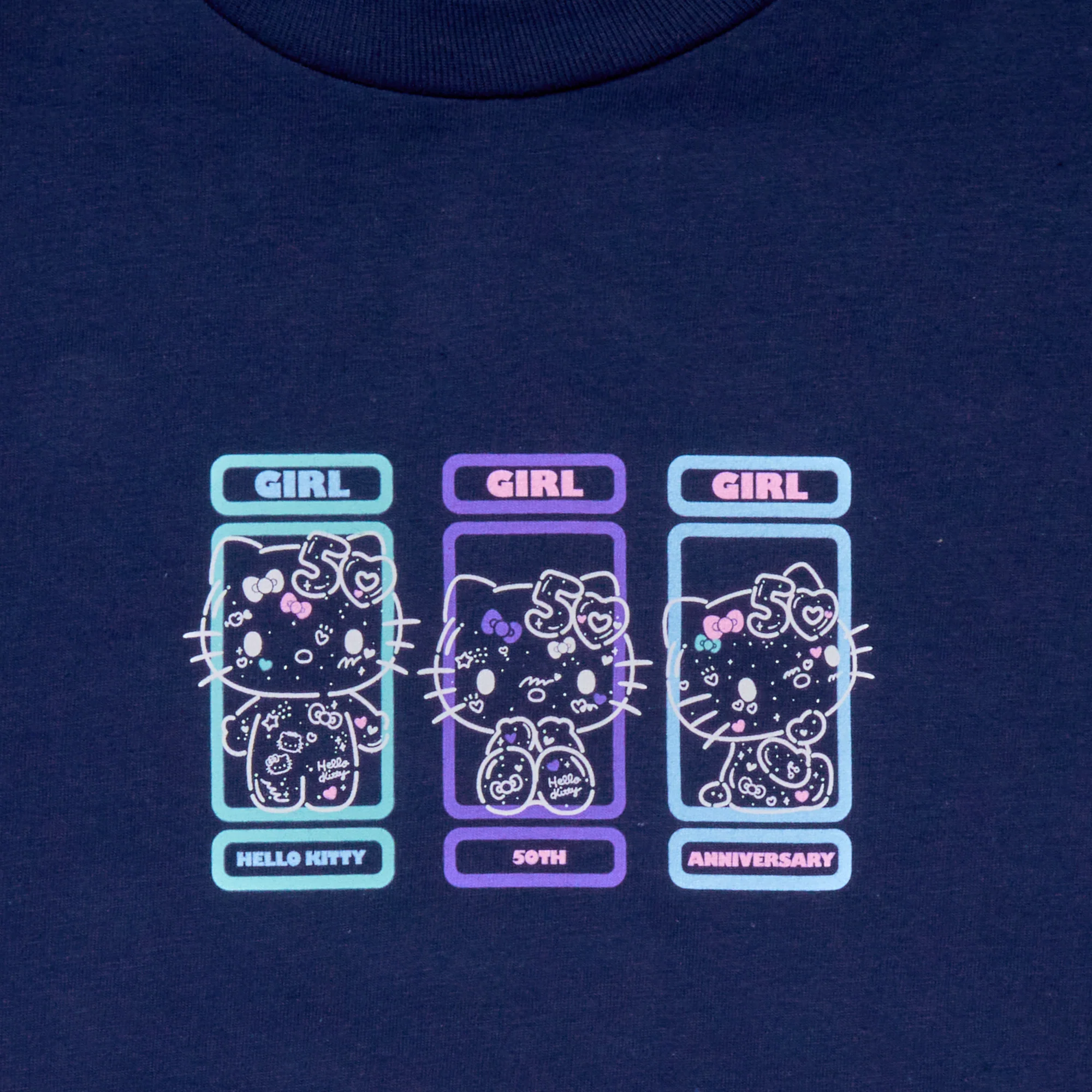 Hello Kitty x GIRL Navy Squad Tee (50th Anniv.)