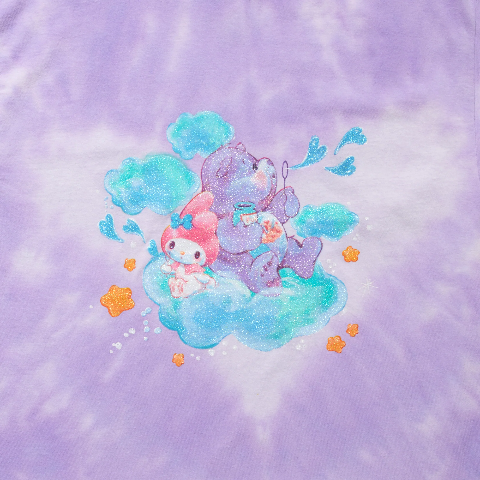 My Melody x Care Bears Tie-Dye Glitter Tee