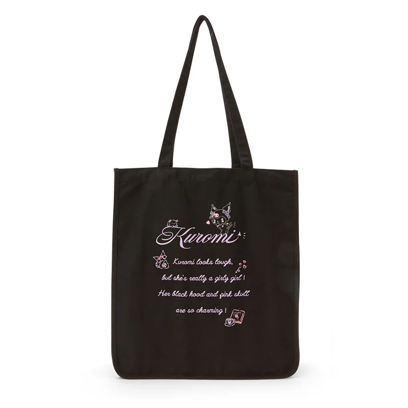 Kuromi Canvas Easy Tote Bag (Black)