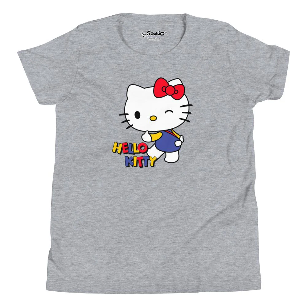 Youth Hello Kitty Primary Logo T-Shirt Heather Gray