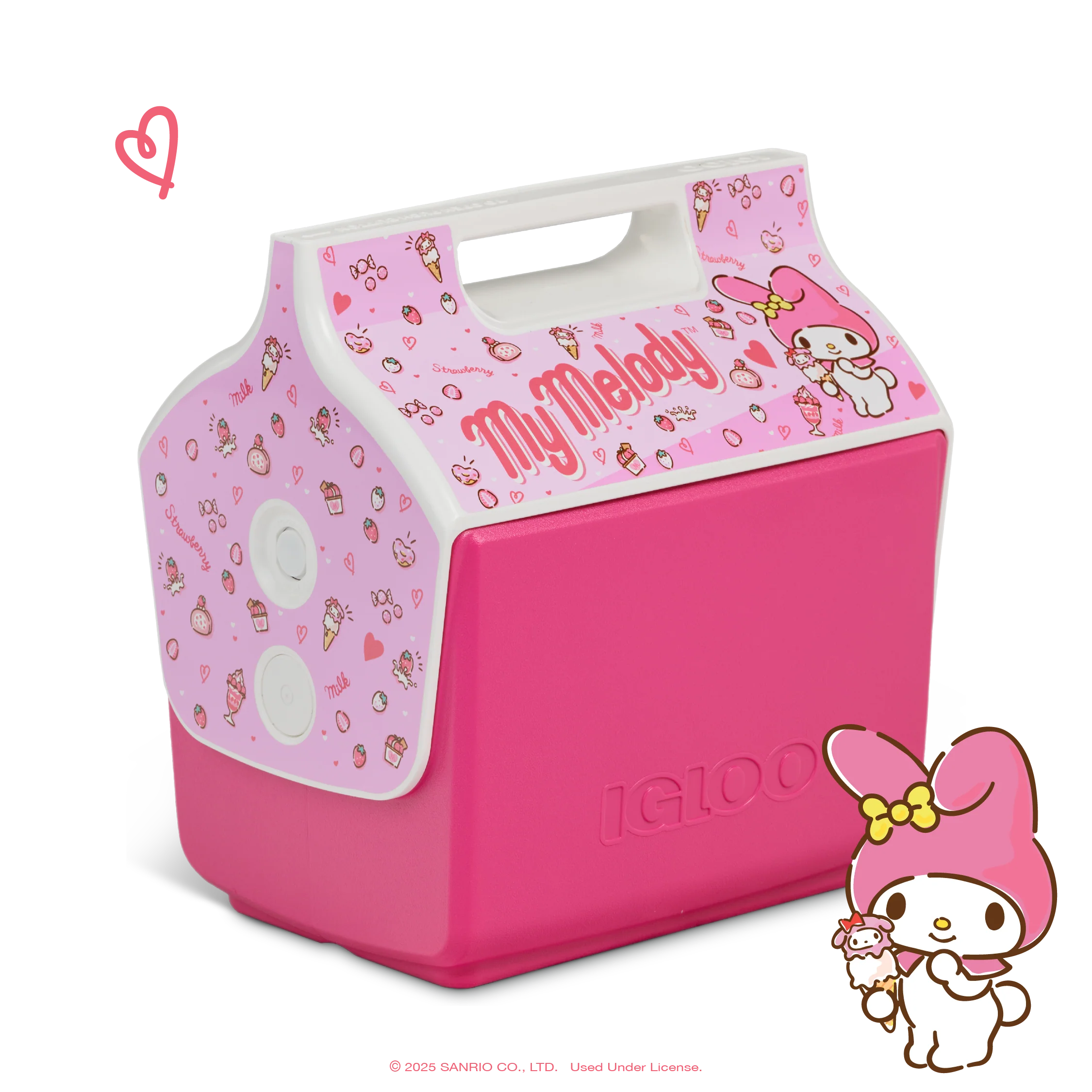 My Melody x Igloo 50th Anniversary Little Playmate 7 Qt Cooler